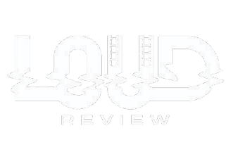 Logo of Loud Review featuring stylized text with wave patterns.