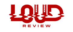 Red logo of Loud Review featuring stylized text with sound wave elements.