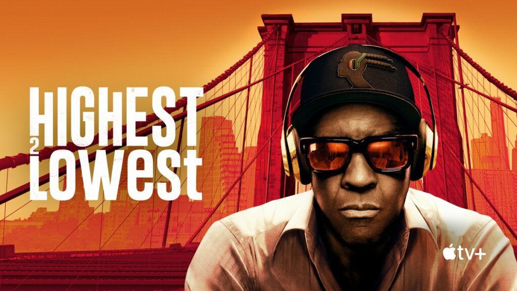 Promotional image for the show 'Highest Lowest' featuring a man wearing sunglasses and headphones.